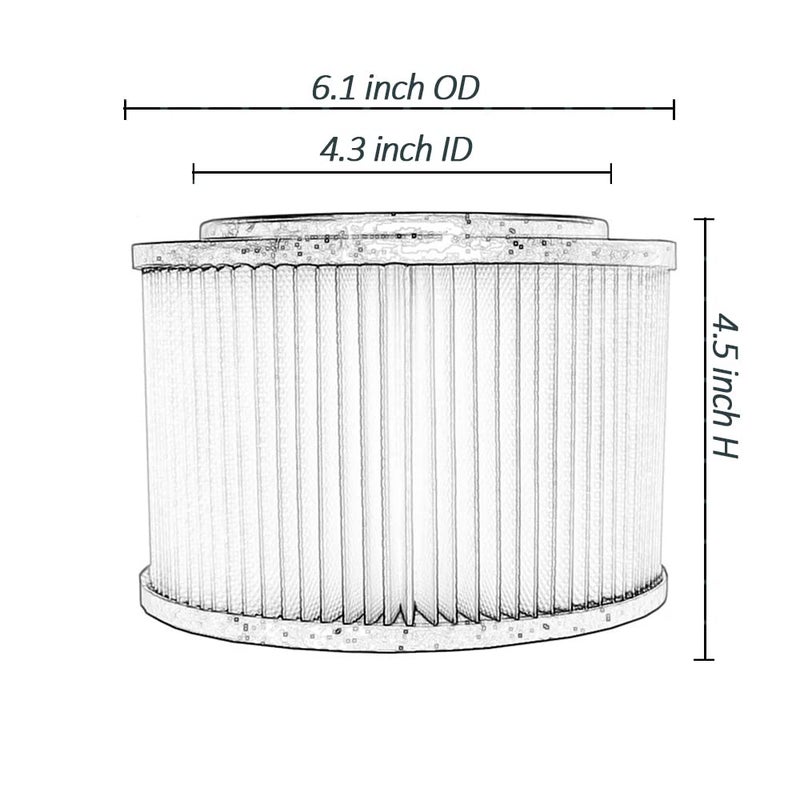 MZY LLC CBT Supply Replacement for Craftsman 17810 9-17810 9 17810 All Purpose Cleaner 3 & 4 Gallon Shop Vac Wet Dry Vacuum Filter 2 Pack - Image 2